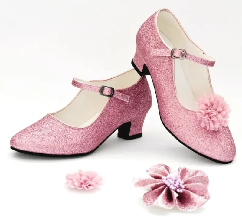 Prinsessen Schoenen Lichtroze Glitter + Kadootje