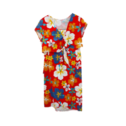 1234feest Tropical Beauty - Jurk - Hawaii - Rood - L