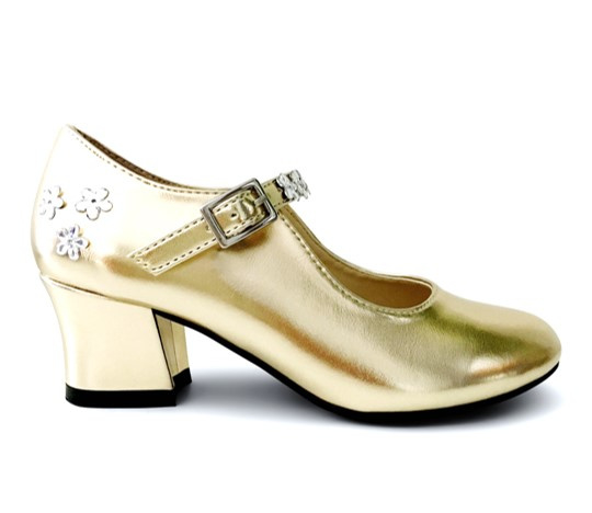 Prinsessen Schoenen Goud Glitter Hart + Gratis Kadootje - Afbeelding 4