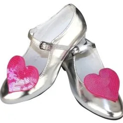 Prinsessen Schoenen Zilver Glitter Hart