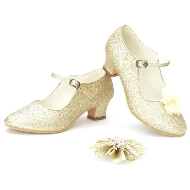 Prinsessen Schoenen Goud Glitter Champagne + Kadootje