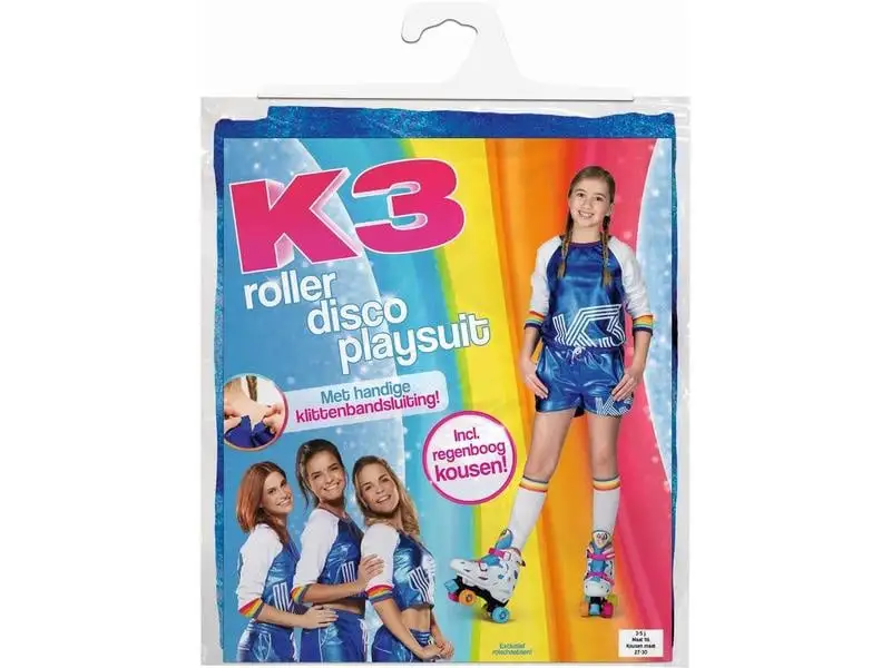 K3 - Studio100 K3 Pakje Roller Disco Playsuit Regenboog - Afbeelding 2