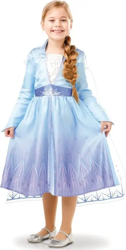 Disney - Rubies Elsa Frozen II Jurk Prinsessenjurk + Gratis Haarband