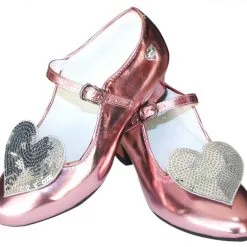 Prinsessen Schoenen Pink Metalic Glitter Hart