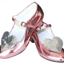 Prinsessen Schoenen Pink Metalic Glitter Hart