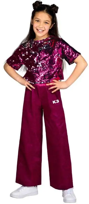 K3 - Studio100 NIEUW K3 Verkleedpak Glitter + Haarband Kado! - Afbeelding 2