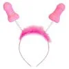 Folat Diadeem - Penis - Met Bont - Roze