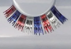 Grimas Wimpers - Rood, Wit, Blauw - Lang - Glimmend - 236