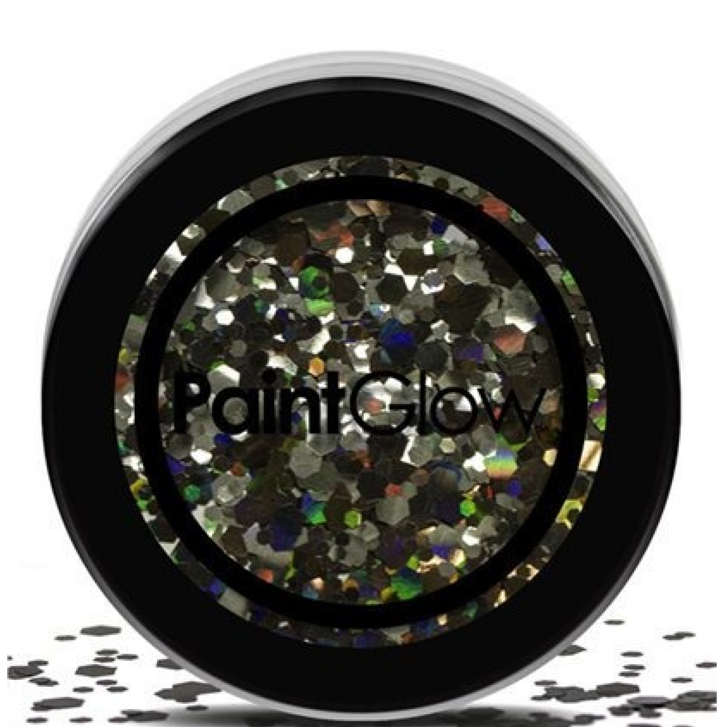 Paintglow Grote Glitters - Zwart - 3 Gram