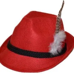 Partychimp Hoed - Oktoberfest - Tirol - Rood