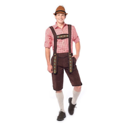 Partychimp Oktoberfest - Lederhose - Johann - Bruin - Lang - S