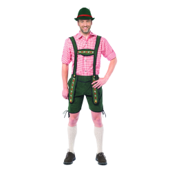 Partychimp Oktoberfest - Lederhose - Johann - Groen - Kort - L