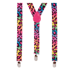 PartyXplosion Bretel - Luipaardprint - Regenboog - 2,5x115cm