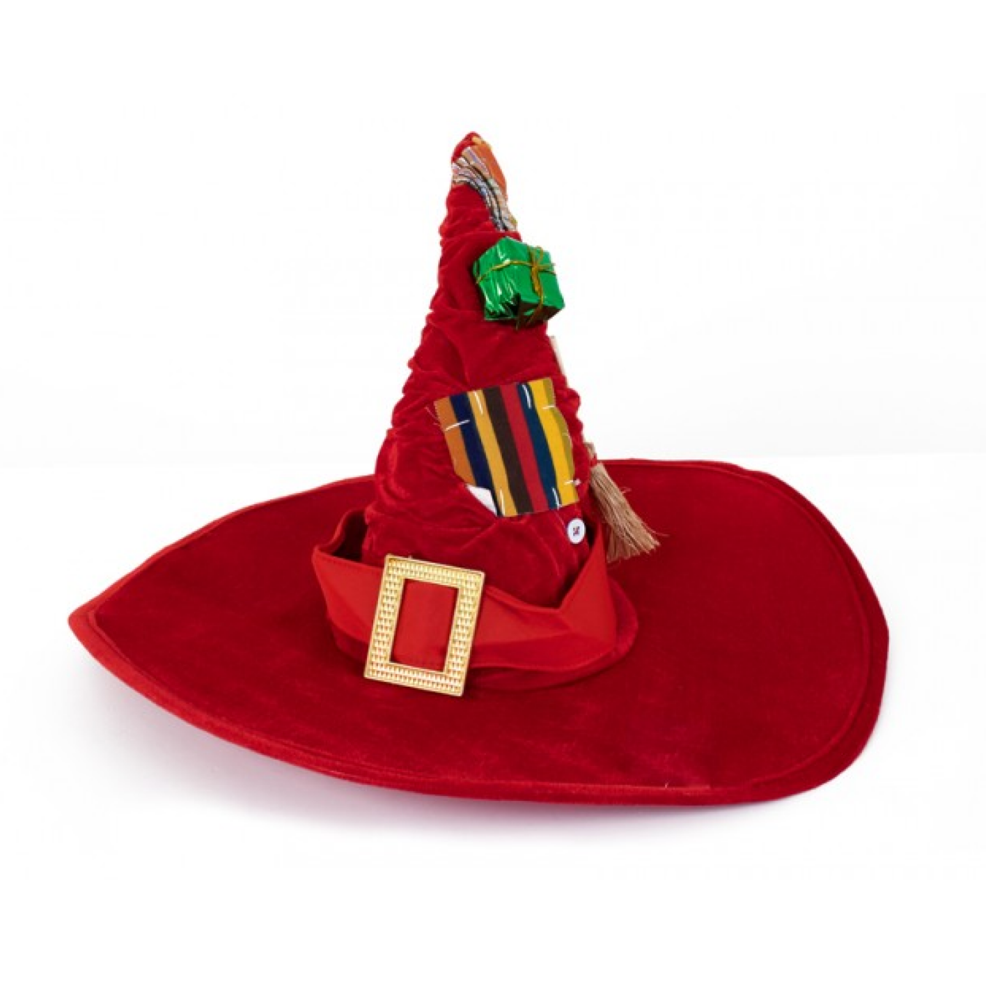 PartyXplosion Hoed - Heksenhoed - Rood - Met Decoraties - Afbeelding 2