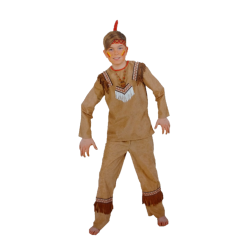 PartyXplosion Indiaan - Kostuum - Kleine Wolf - Mt.116