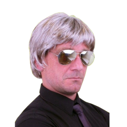 PartyXplosion Pruik - Grijs - Johan