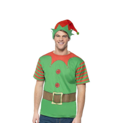 Smiffys Elf - Shirt & Muts - M