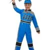 Smiffys Formule 1 - Jumpsuit & Pet - Blauw - Mt.140/152