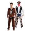 Witbaard Indiaan & Cowboy In 1 - Kostuum - Dubbel - M/L